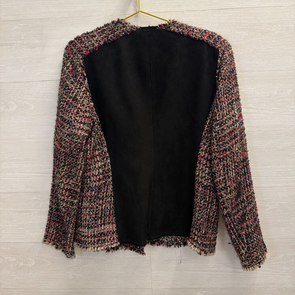 Carlisle Black/ Multi Tweed Zip Up Jacket 14