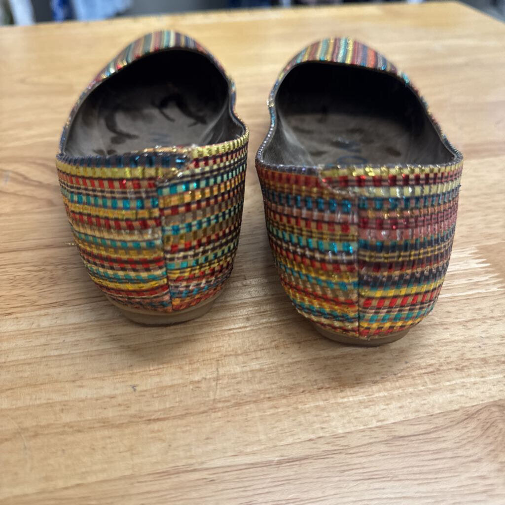 Kenneth Cole Reaction Multi Color Metallic Woven Ballet Flats 8.5