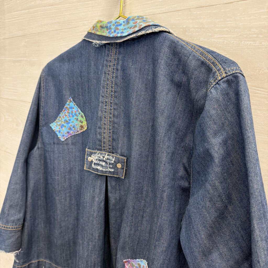 Groovy Garments Patchwork Denim Jacket Large