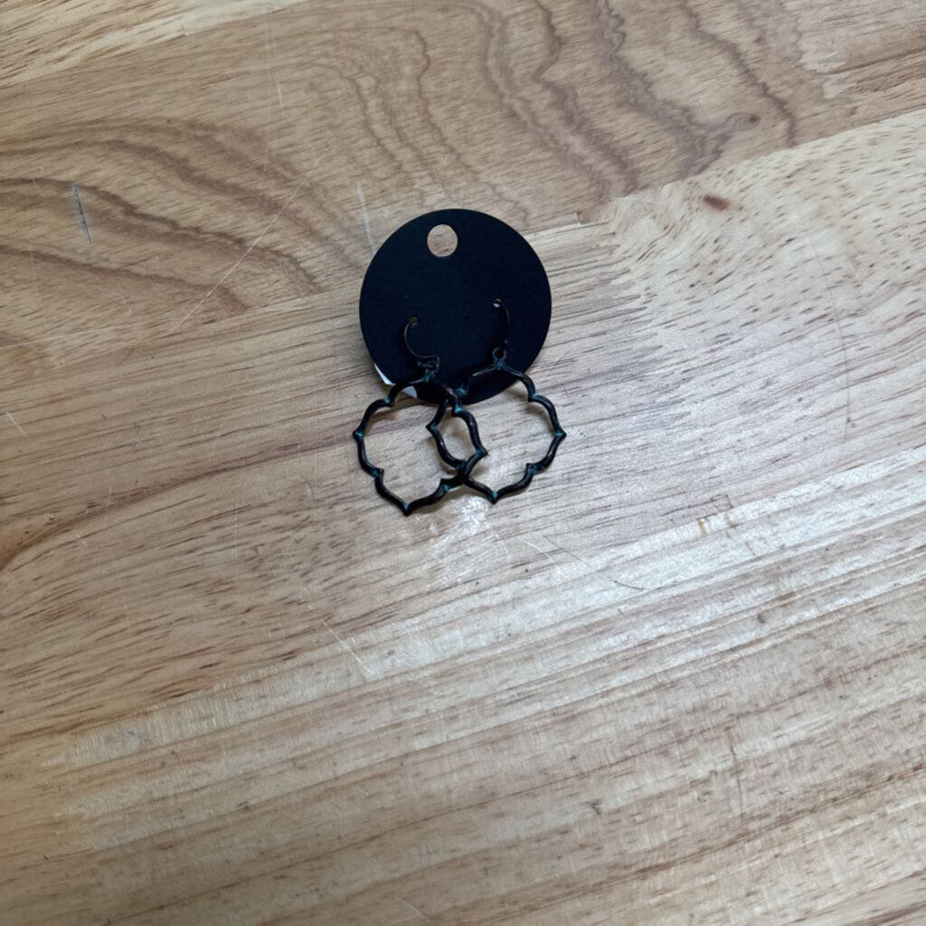 Bronze/ Blue Drop Earrings