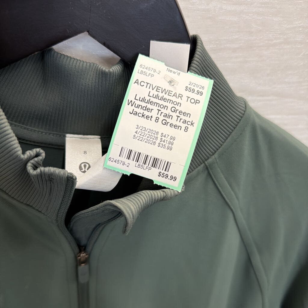 Lululemon Green Wunder Train Track Jacket 8
