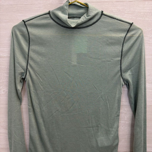 Madewell Blue Long Sleeve Mock Neck Top Small