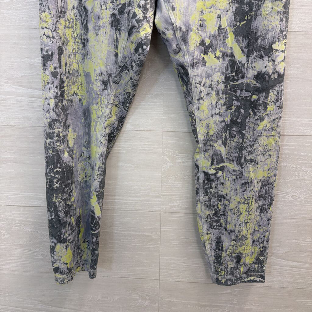 Lululemon Grey/ Lime Green Print Leggings 12