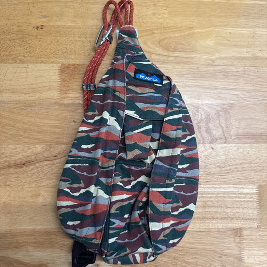 Kavu Green/ Multi Print Rope Sling Pack