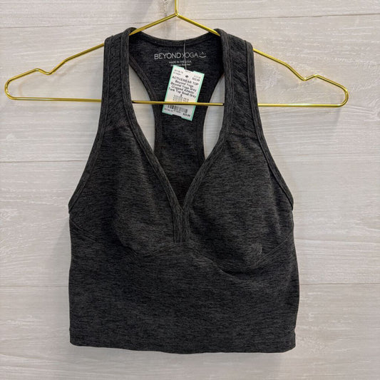 Beyond Yoga Grey Cropped Athletic Tank Top Small