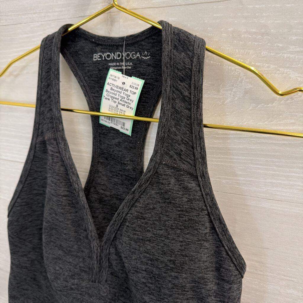 Beyond Yoga Grey Cropped Athletic Tank Top Small