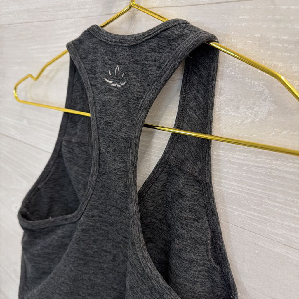 Beyond Yoga Grey Cropped Athletic Tank Top Small