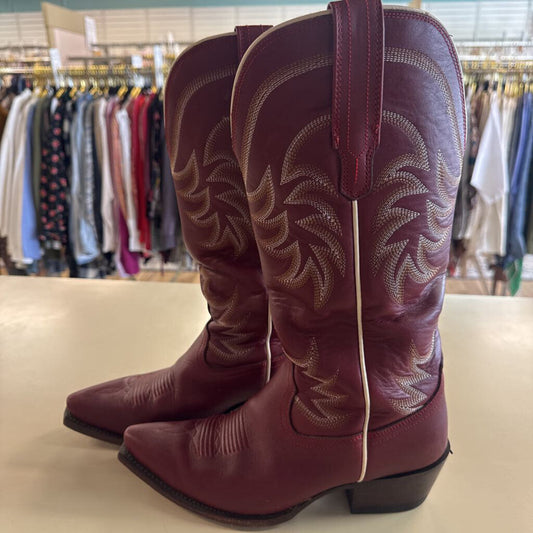 Tecovas Burgundy The Annie Western Boots 8