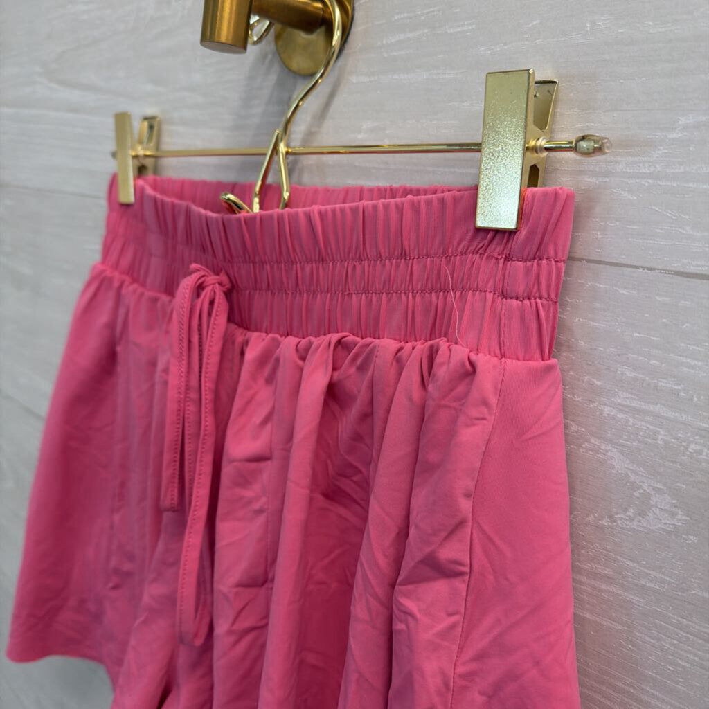 AS Revival Pink Flowy Athletic Shorts Extra Small