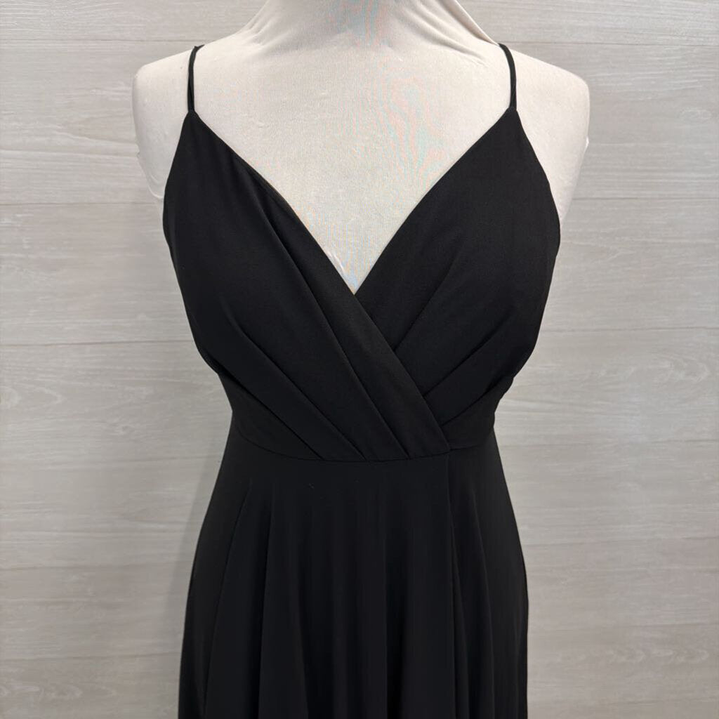 Lulus Black V Neck Long Formal Dress Medium
