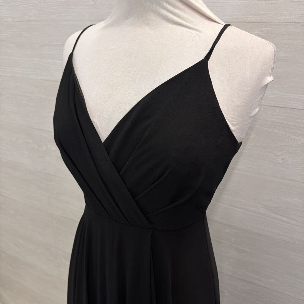 Lulus Black V Neck Long Formal Dress Medium