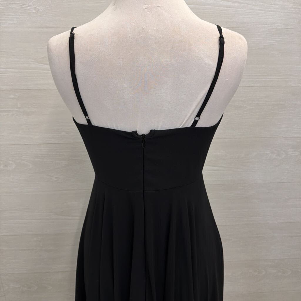 Lulus Black V Neck Long Formal Dress Medium