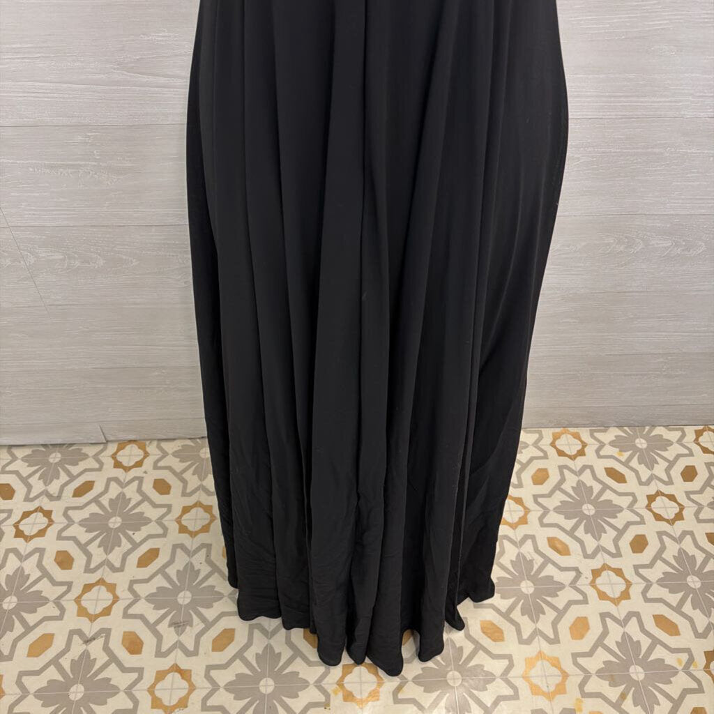 Lulus Black V Neck Long Formal Dress Medium