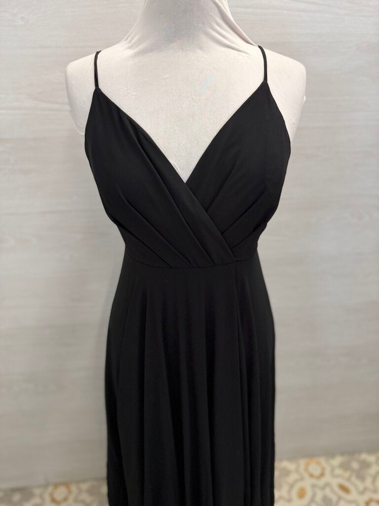 Lulus Black V Neck Long Formal Dress Medium