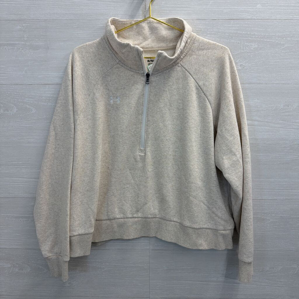 Under Armour Beige Half Zip Pullover Extra Large