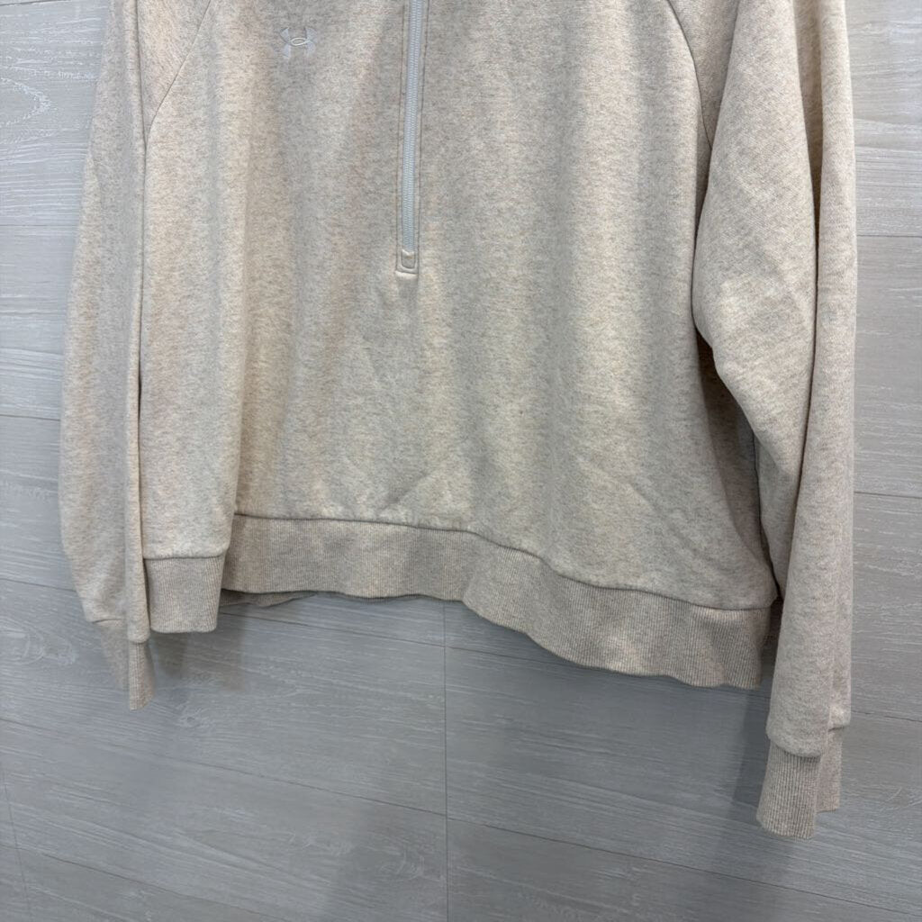 Under Armour Beige Half Zip Pullover Extra Large