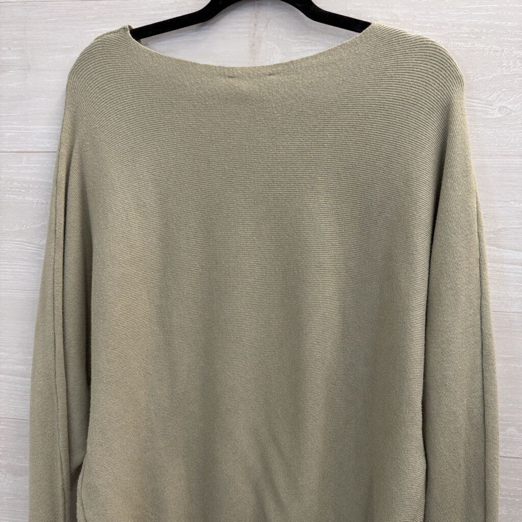 Vila Milano Green Knit Slouchy Long Sleeve Top Medium