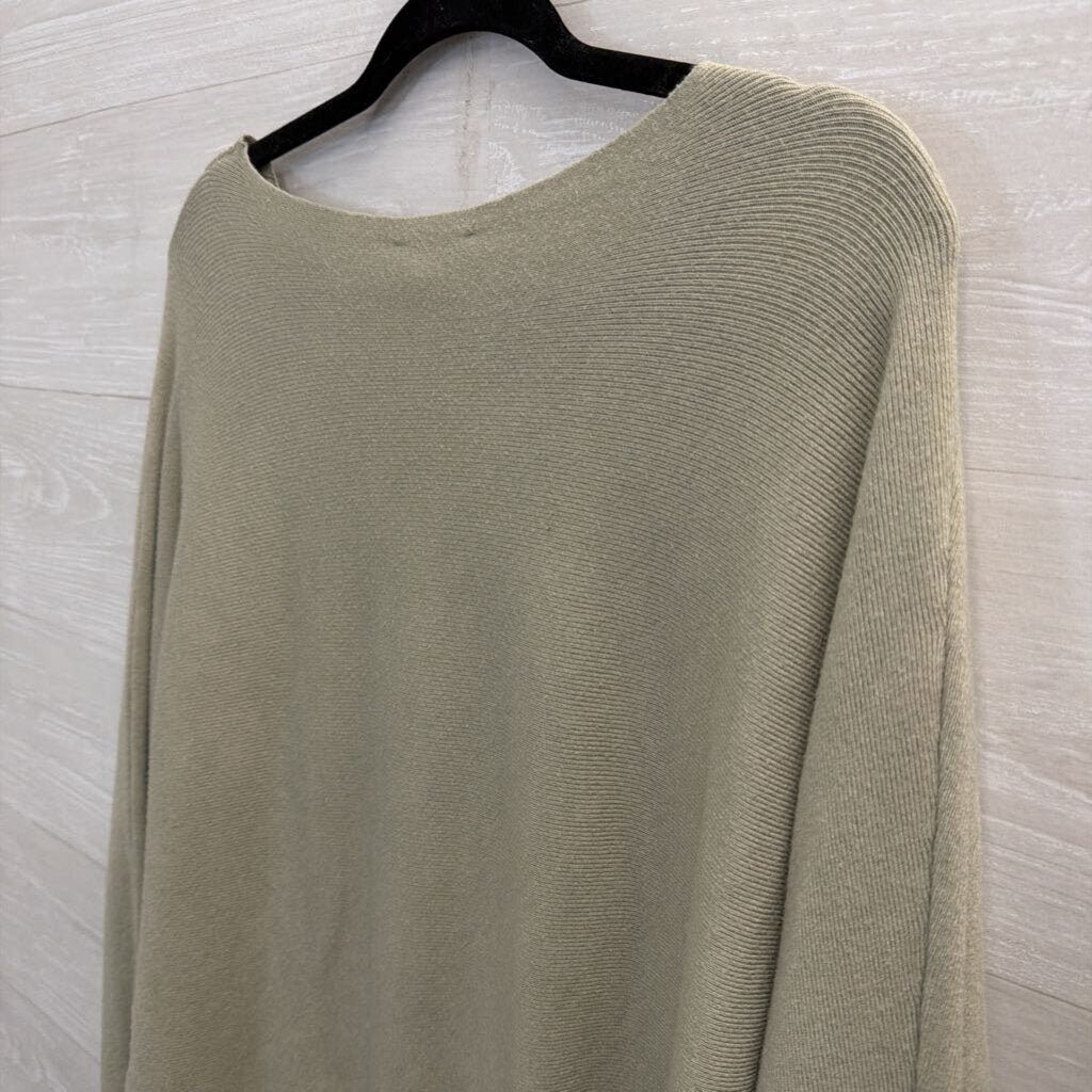 Vila Milano Green Knit Slouchy Long Sleeve Top Medium