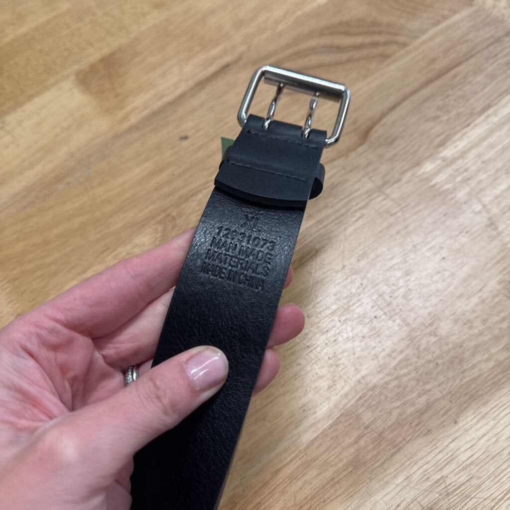 Black/ Silver Grommet Belt Extra Large