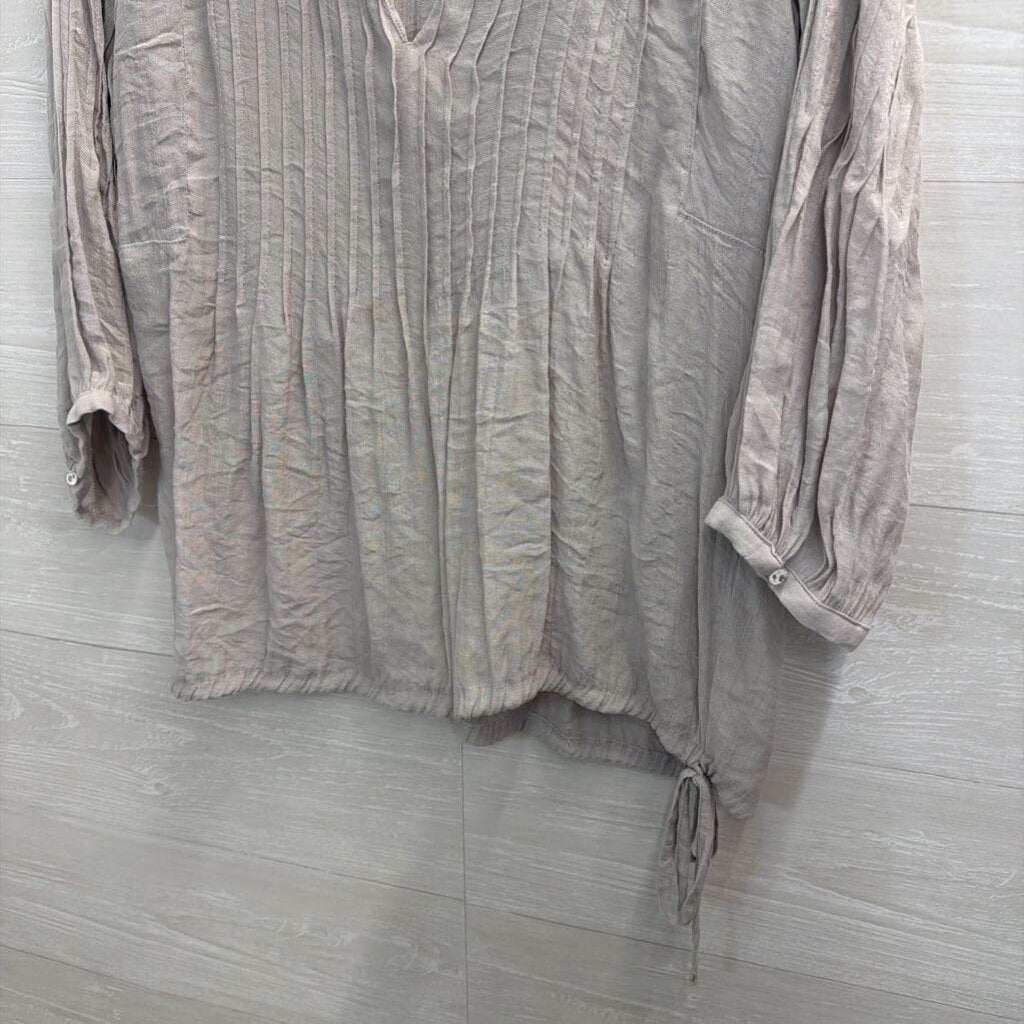 Ophelia Grey Long Sleeve Top Medium