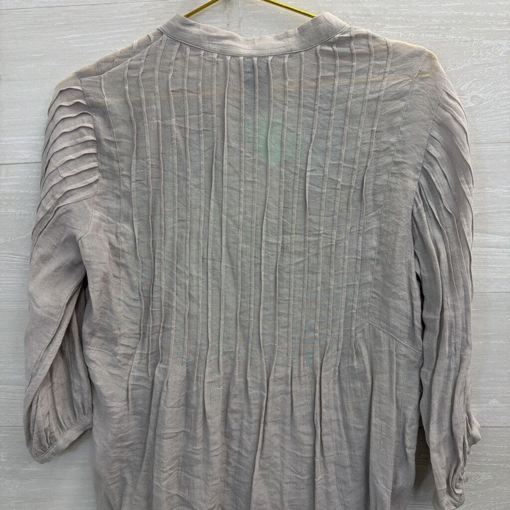 Ophelia Grey Long Sleeve Top Medium