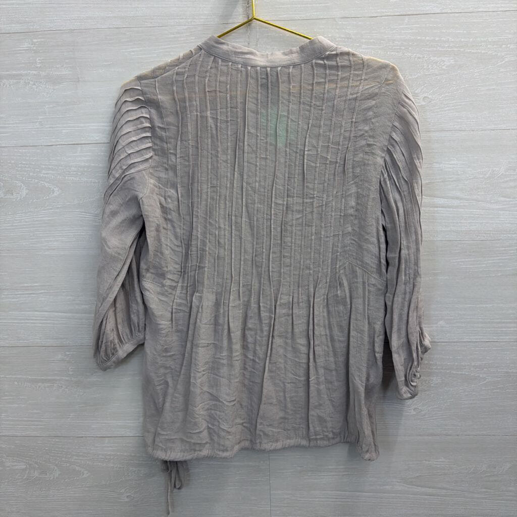 Ophelia Grey Long Sleeve Top Medium