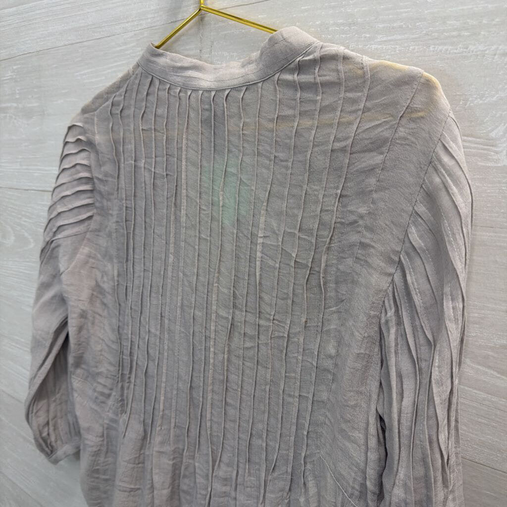 Ophelia Grey Long Sleeve Top Medium