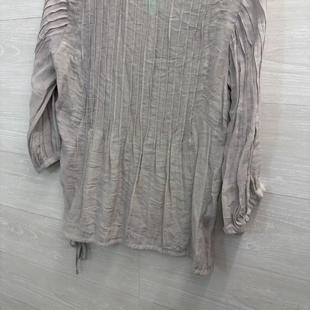 Ophelia Grey Long Sleeve Top Medium
