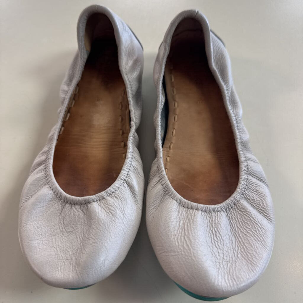 Tieks Light Grey Leather Ballet Flats 9