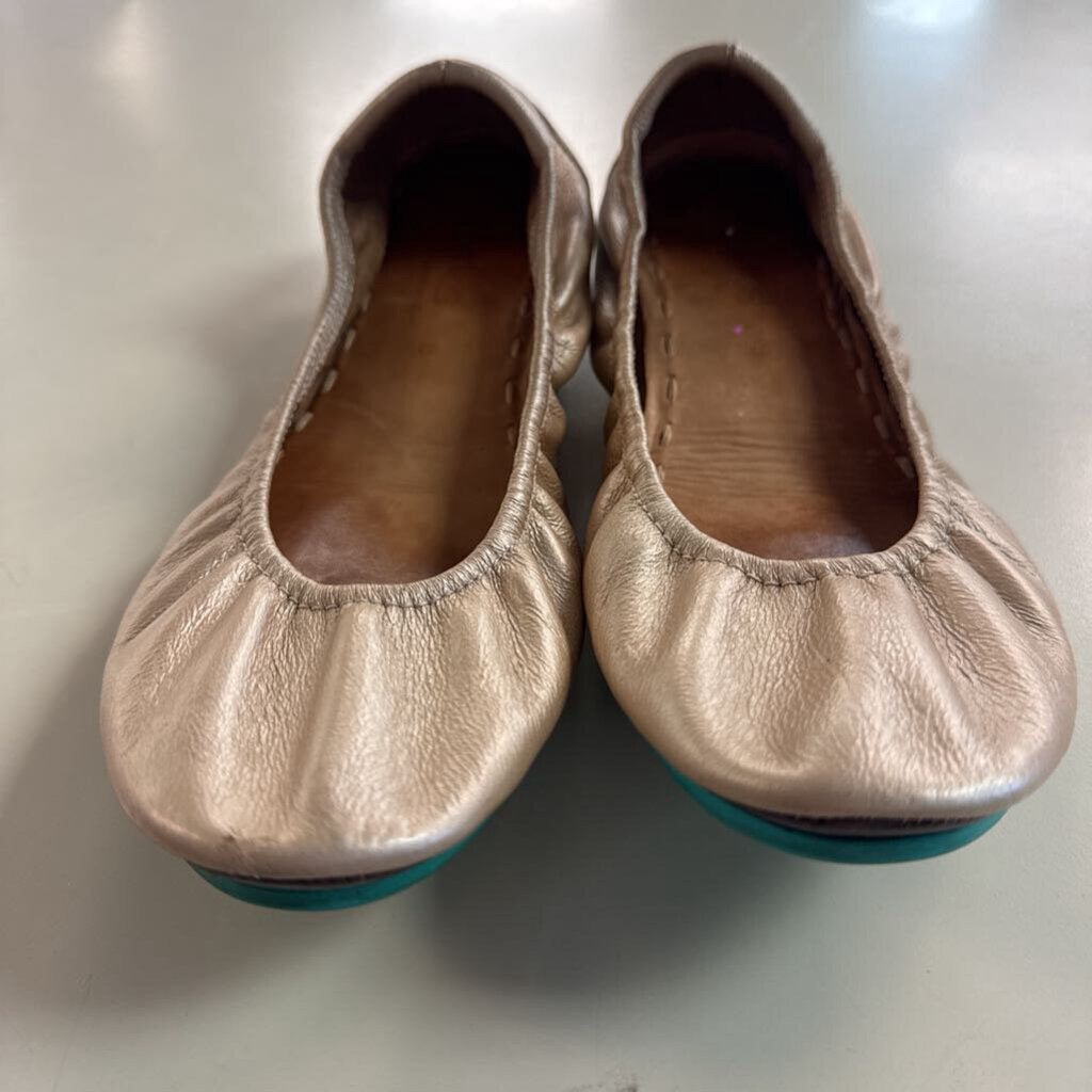 Tieks Gold Leather Ballet Flats 8