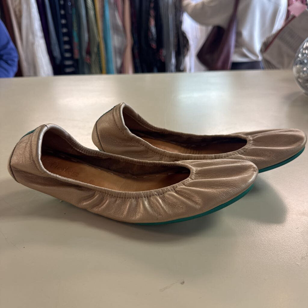 Tieks Gold Leather Ballet Flats 8