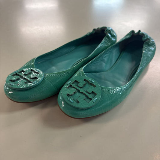 Tory Burch Turquoise Patent Leather Ballet Flats 9