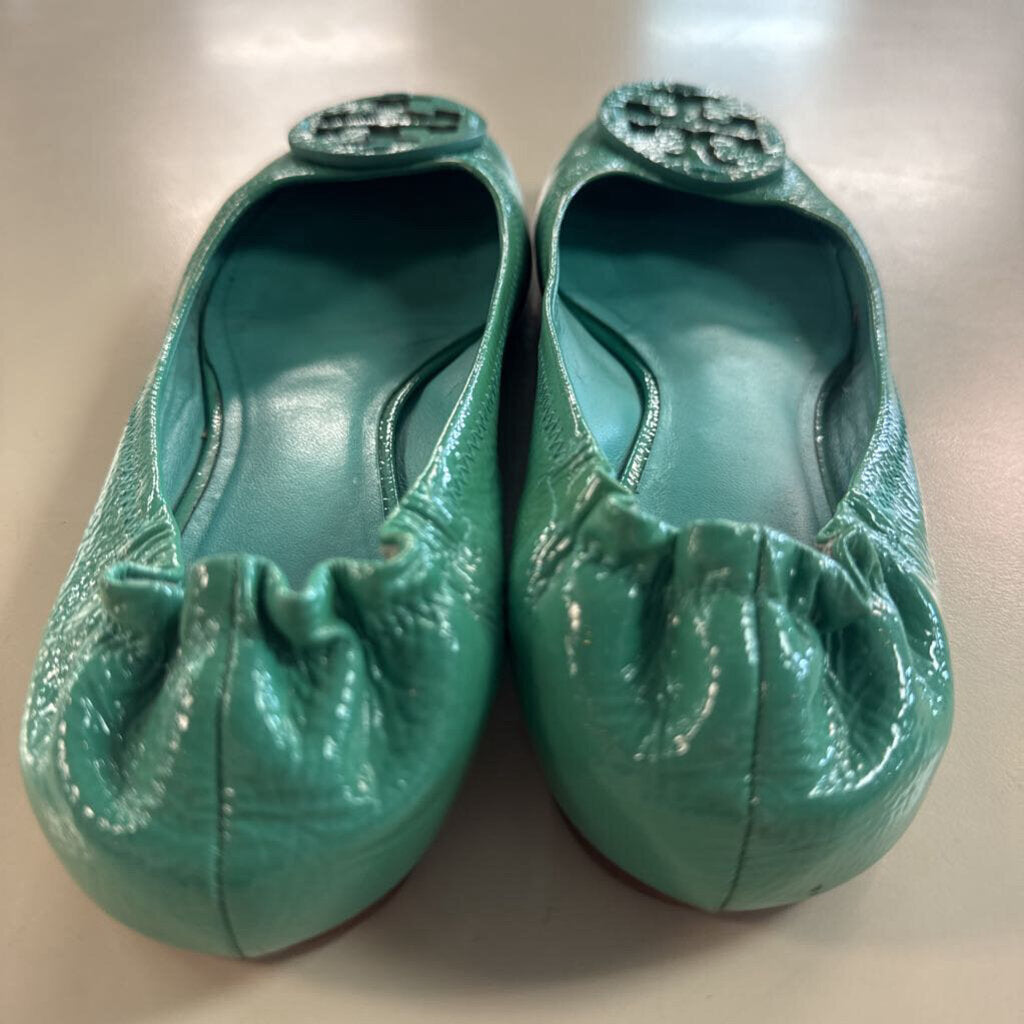 Tory Burch Turquoise Patent Leather Ballet Flats 9