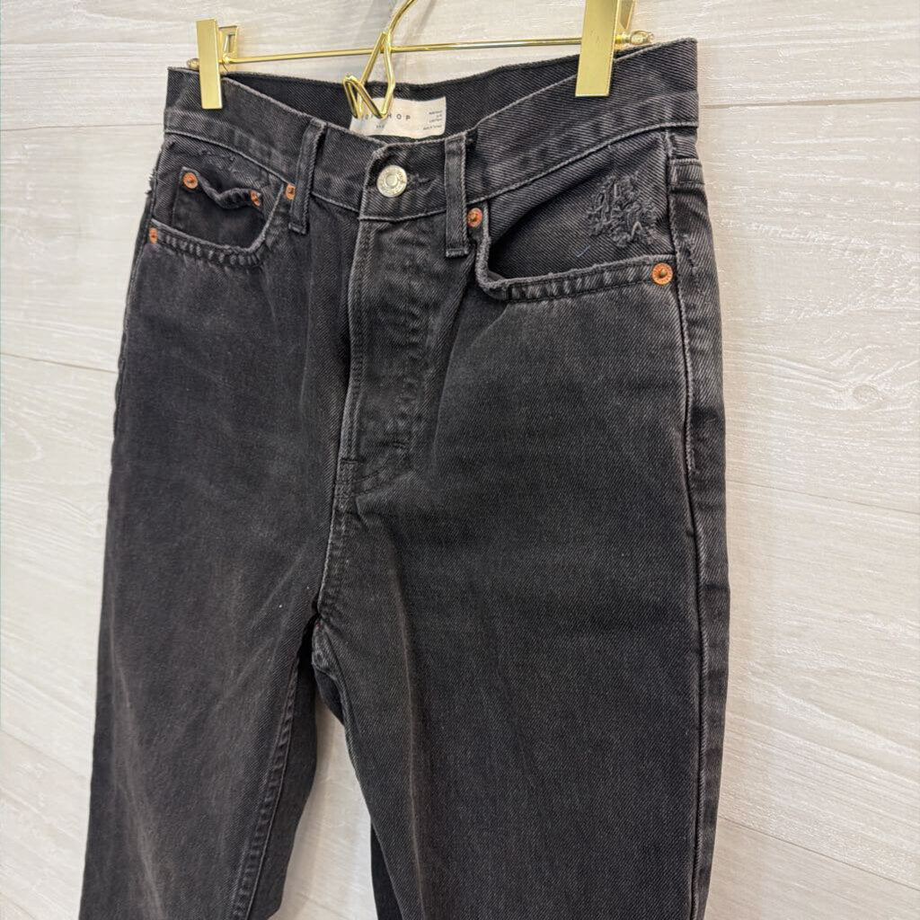 Top Shop Black Dad Jeans 26