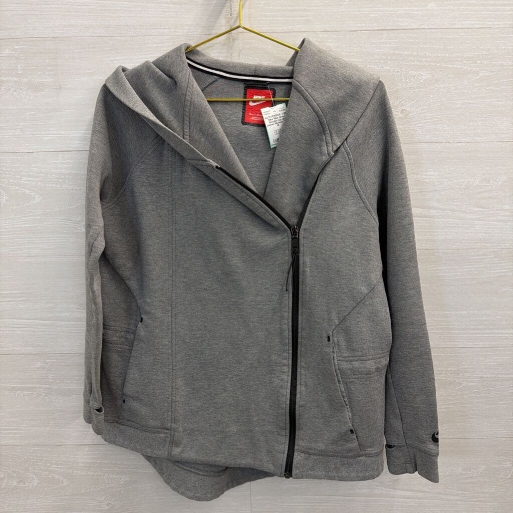 Nike Grey Hooded Zip Up Jacket Medium