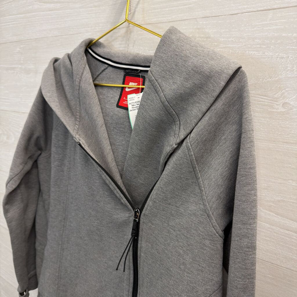 Nike Grey Hooded Zip Up Jacket Medium