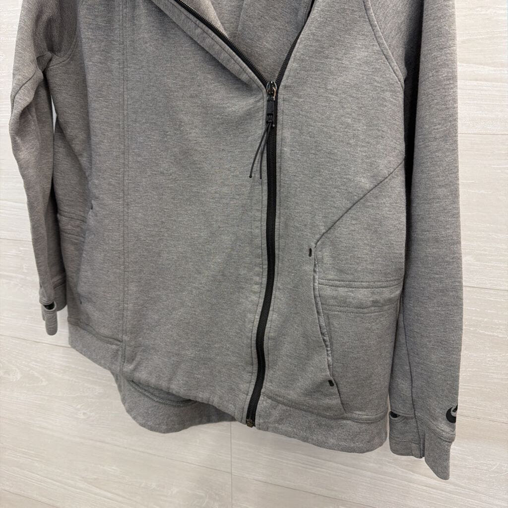 Nike Grey Hooded Zip Up Jacket Medium