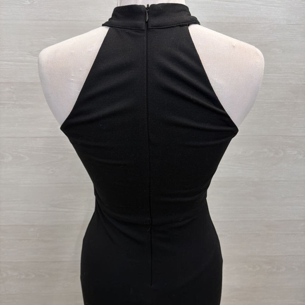 Lulus Black High Neck Long Formal Dress Small