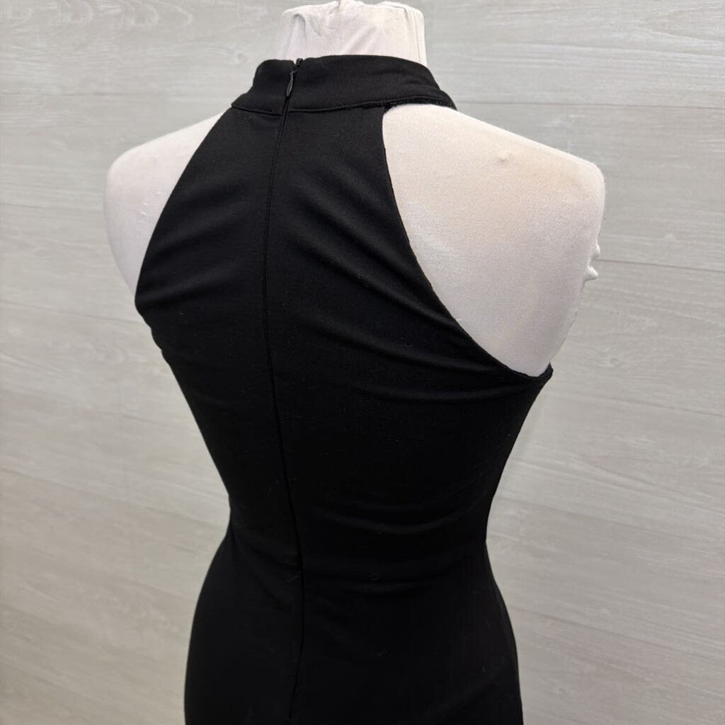 Lulus Black High Neck Long Formal Dress Small