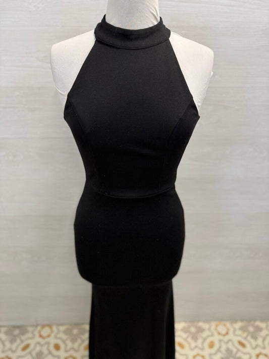 Lulus Black High Neck Long Formal Dress Small