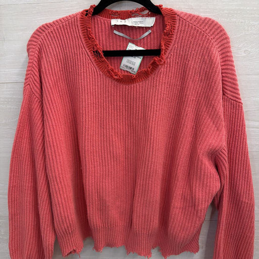 IRO Pink Distressed Knit Sweater Extra Small