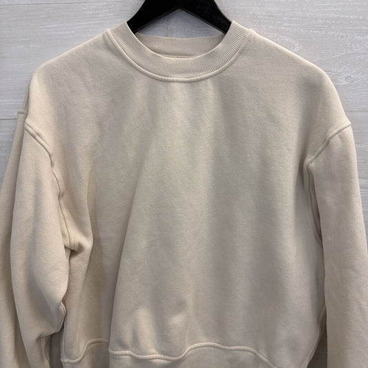 Lululemon Beige Cropped Crewneck Pullover Medium