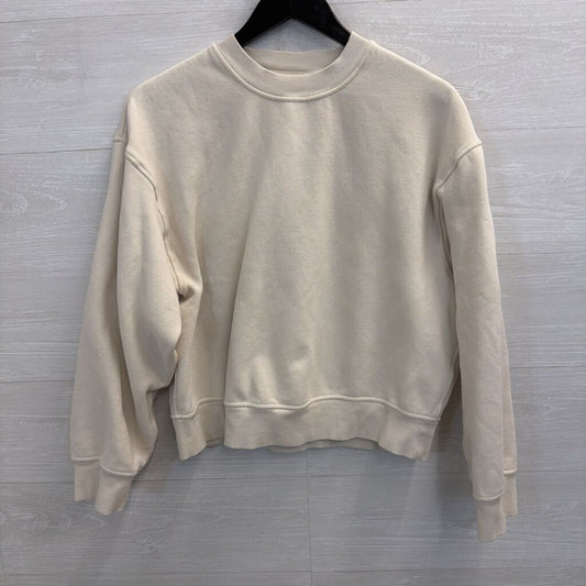 Lululemon Beige Cropped Crewneck Pullover Medium