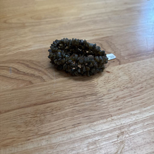 Thick Green Stone Stretchy Bracelet