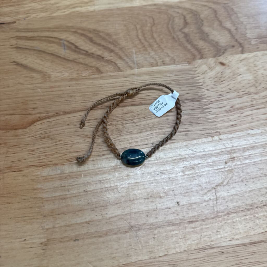 Blue Stone Adjustable String Bracelet