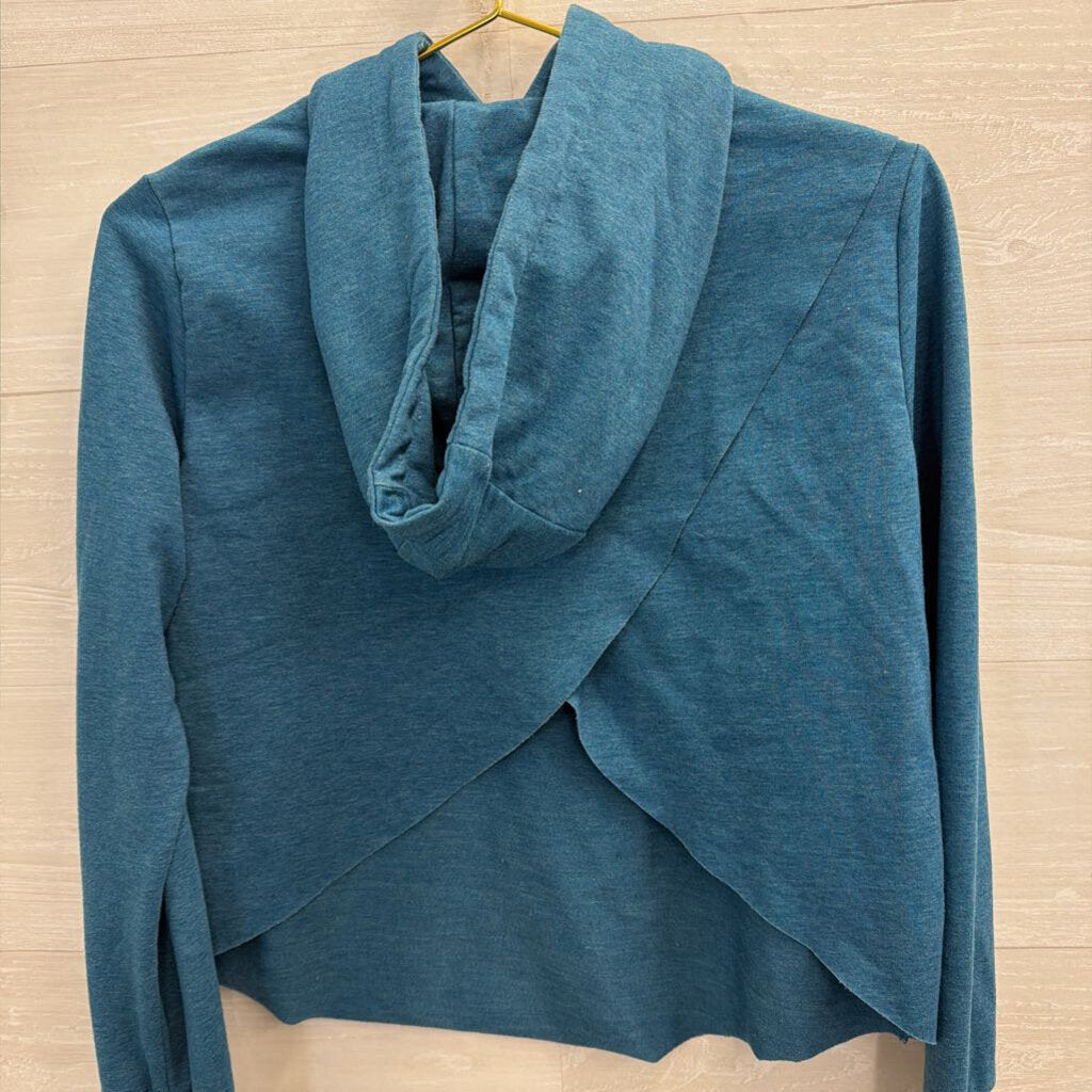 Gym Shark Blue Logo Cropped Hoodie Small