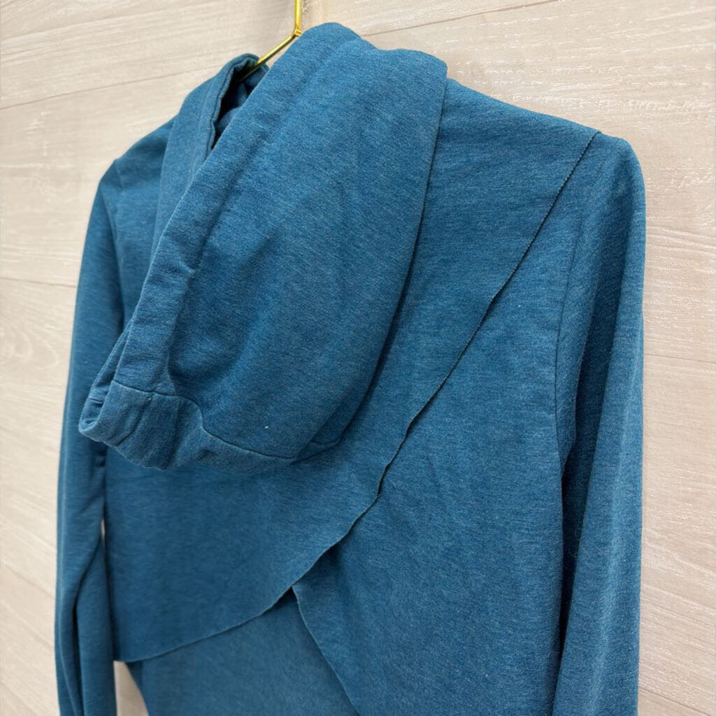 Gym Shark Blue Logo Cropped Hoodie Small