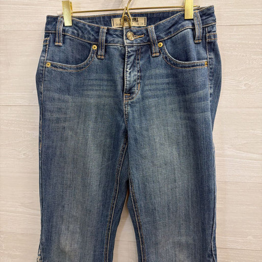 Rock and Roll Denim Medium Wash Embellished Flare Leg Jeans 26