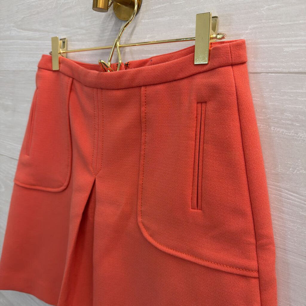 Maeve Orange Pleated Skirt 2