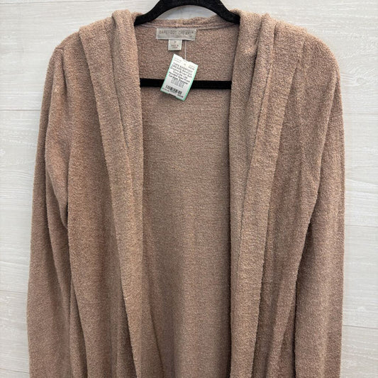 Barefoot Dreams Brown Soft Cozychic Lite Hooded Open Front Cardigan Sweater Medium